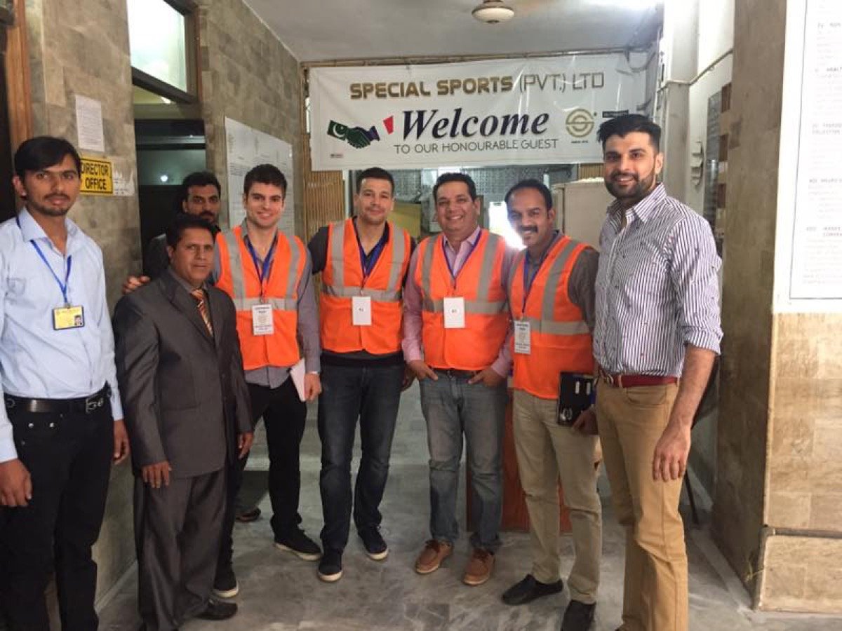 Special Sporting owner welcoming international buyers to the Sialkot factory