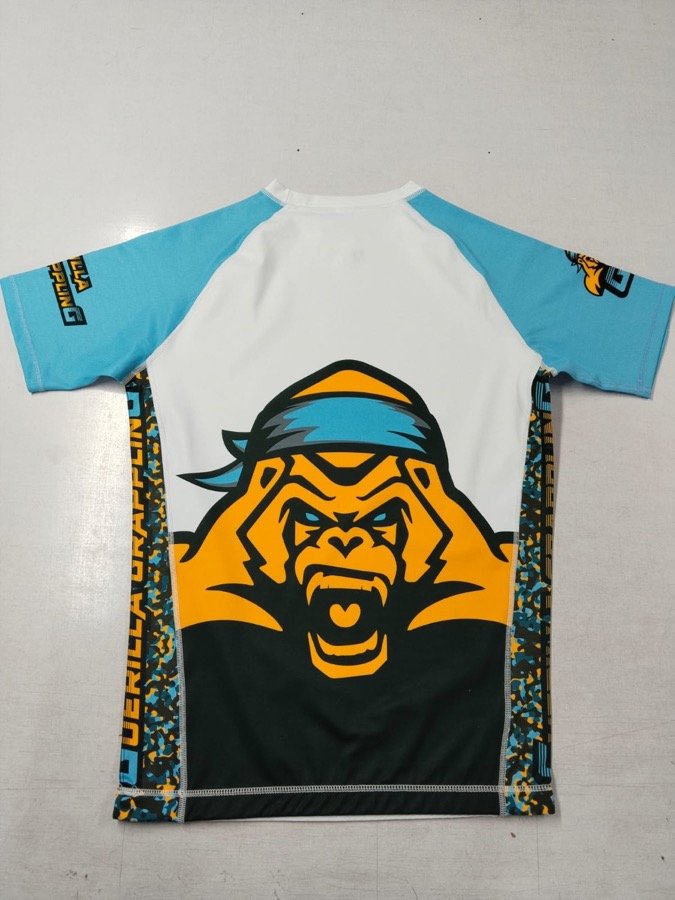 Custom no-gi BJJ rashguard manufactured by Special Sporting